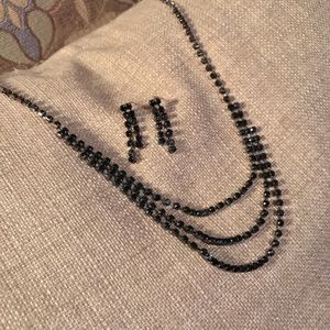 Black Earring/Necklace Set